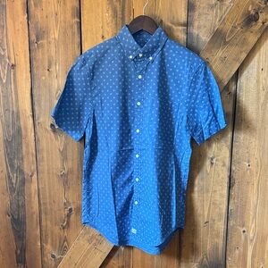 Vineyard Vines Men’s Navy Patterned Button Down Shirt Short Sleeve
